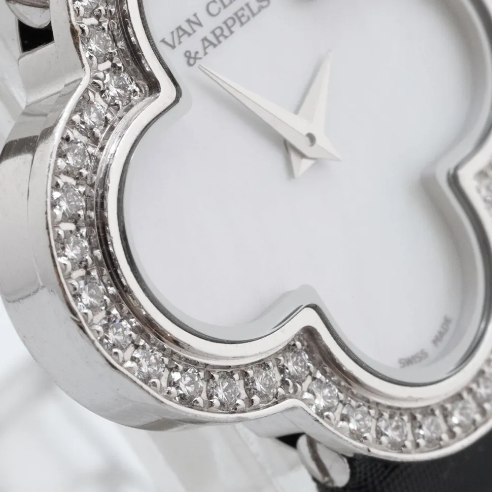 Van Cleef & Arpels Alhambra Wristwatch 18K White Gold Mother of Pearl Dial - HH59335