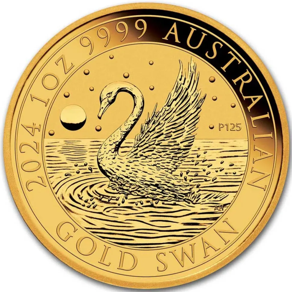 Perth Mint 2024 Australia 1 oz Gold Swan BU