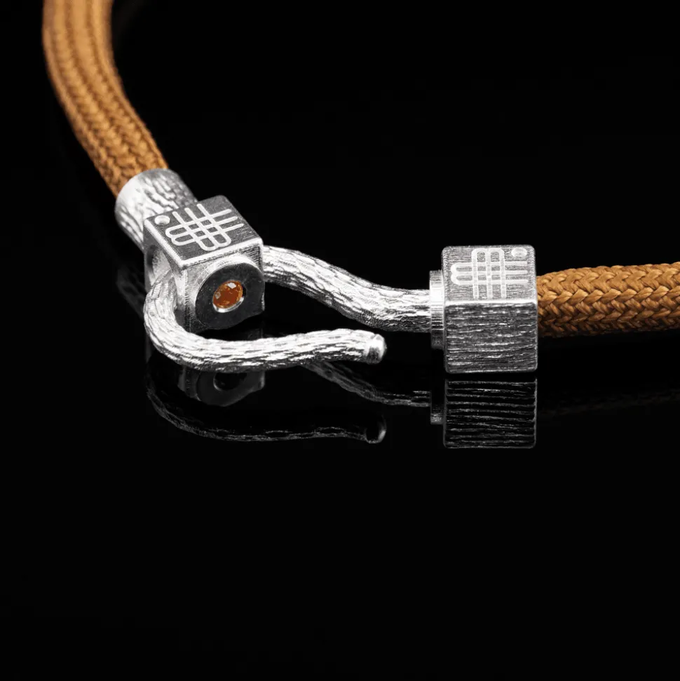 Gebauer&Gebauer Bracelet CAMEL SEA - 925 sterling silver with an orange topaz