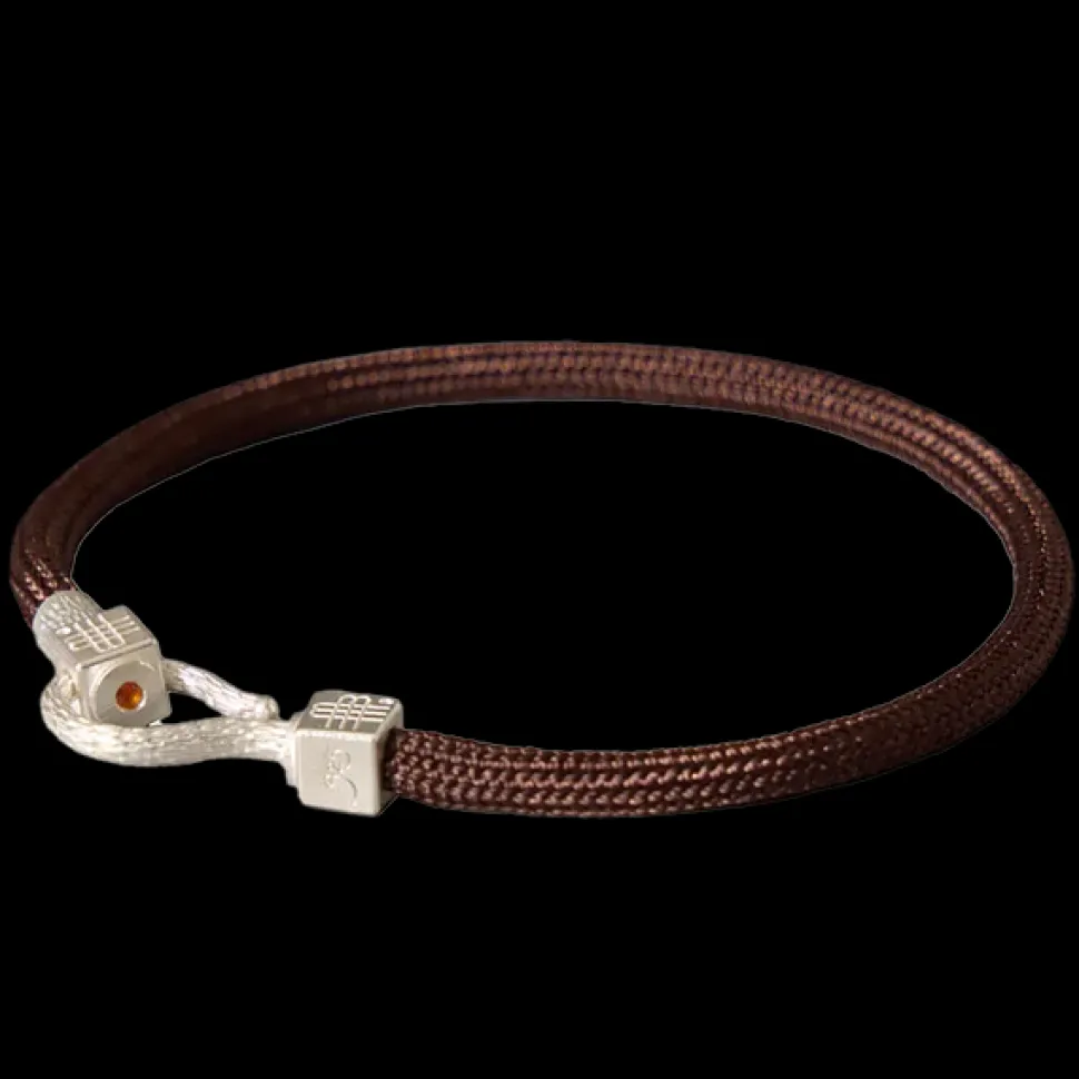 Gebauer & Gebauer Bracelet CHOCOLATE SEA sterling silver with an orange topaz - 925er