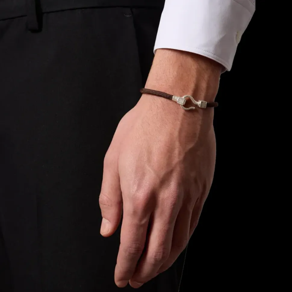 Gebauer & Gebauer Bracelet CHOCOLATE SEA sterling silver with an orange topaz - 925er
