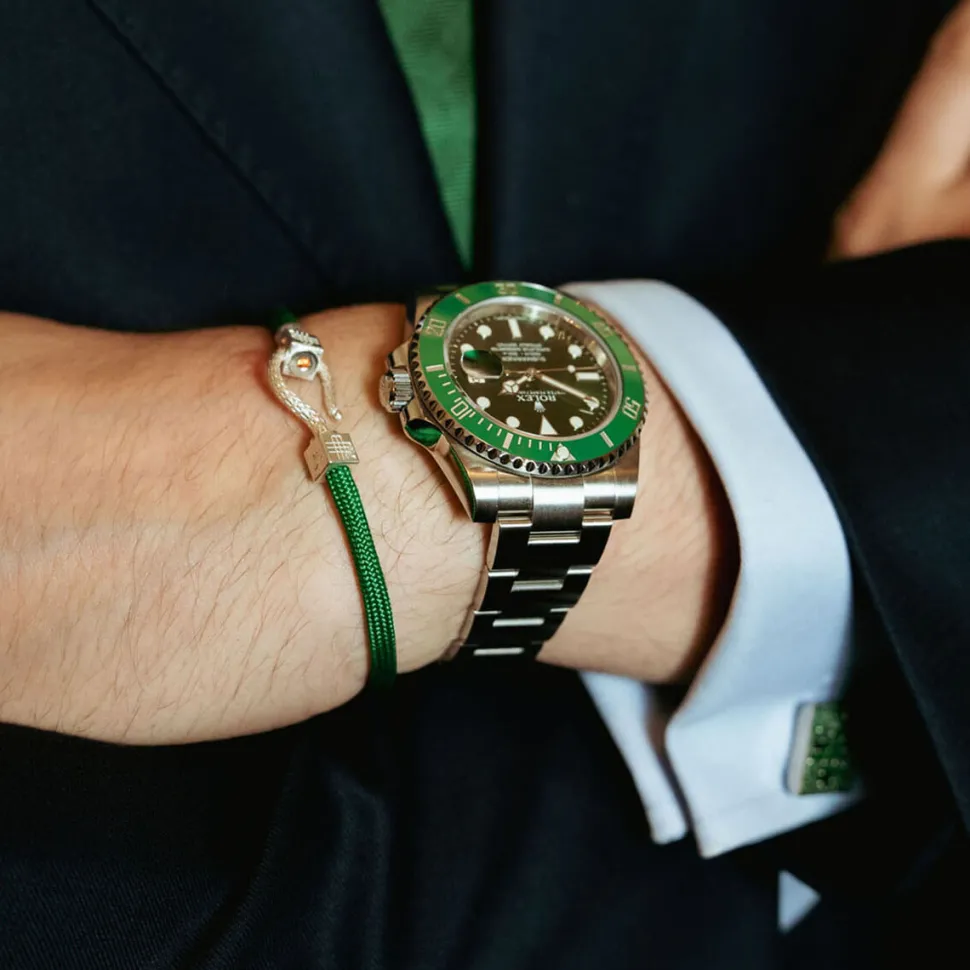 Gebauer & Gebauer Bracelet GREEN SEA - 925 sterling silver with an orange topaz