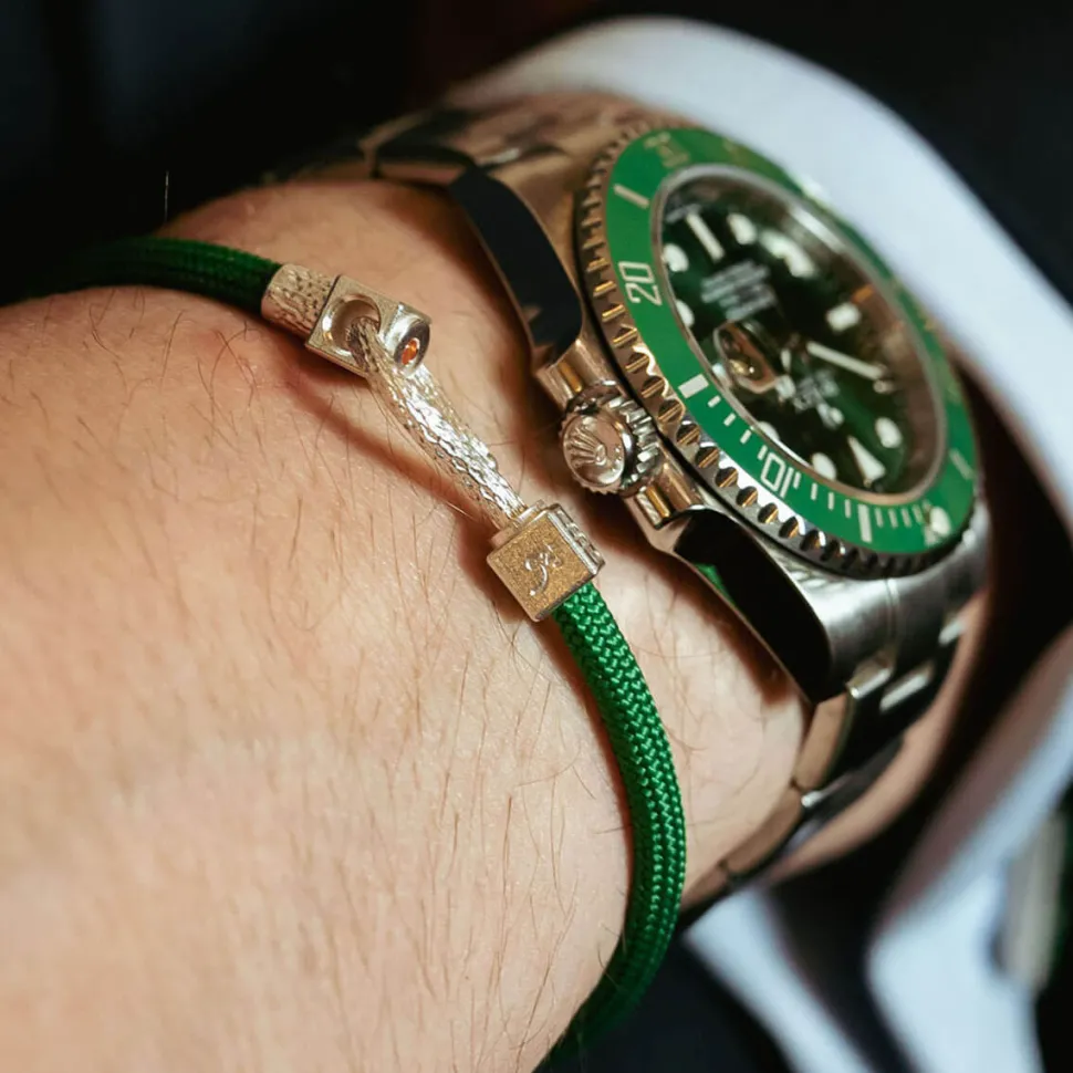 Gebauer & Gebauer Bracelet GREEN SEA - 925 sterling silver with an orange topaz