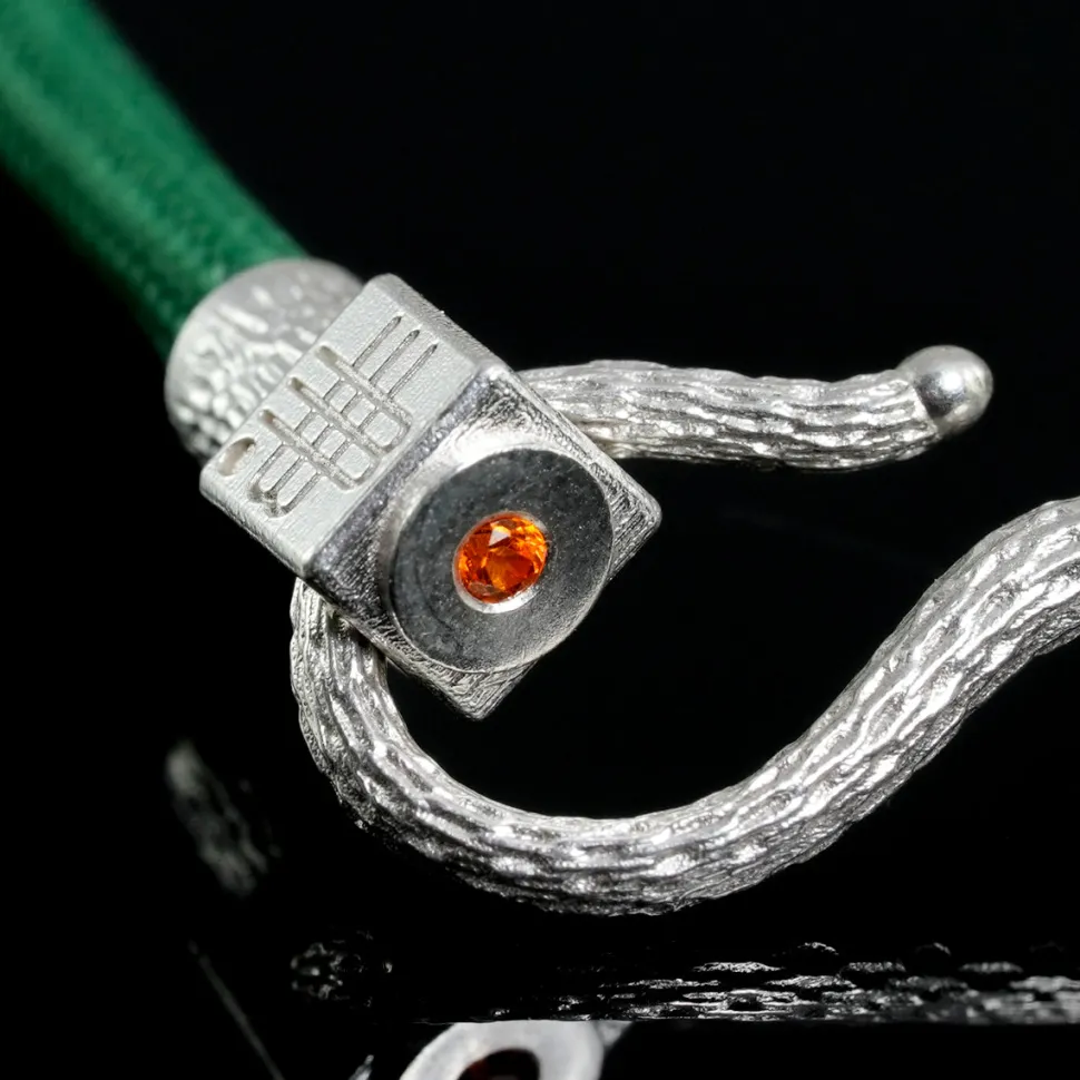 Gebauer & Gebauer Bracelet GREEN SEA - 925 sterling silver with an orange topaz