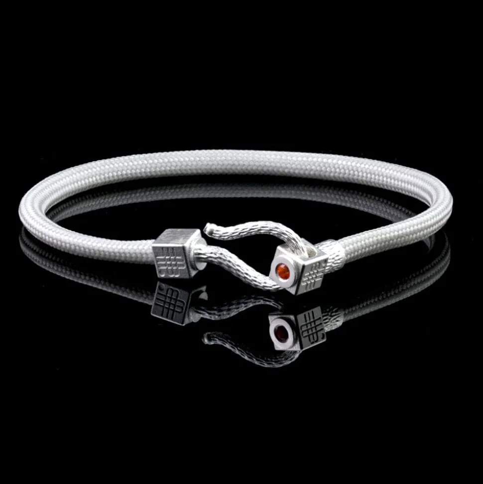 Gebauer & Gebauer Bracelet Light GREY SEA - 925 sterling silver with an orange topaz