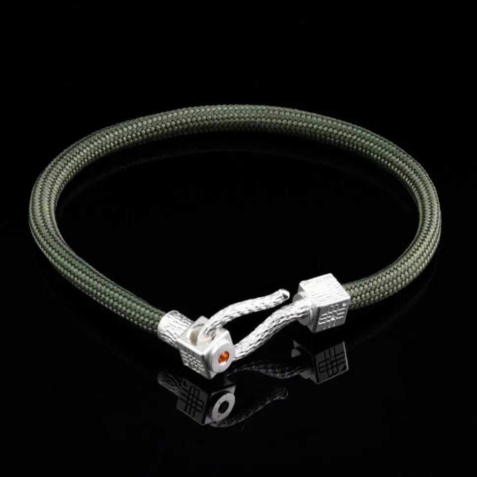 Gebauer & Gebauer Bracelet OLIVE SEA - 925 sterling silver with an orange topaz