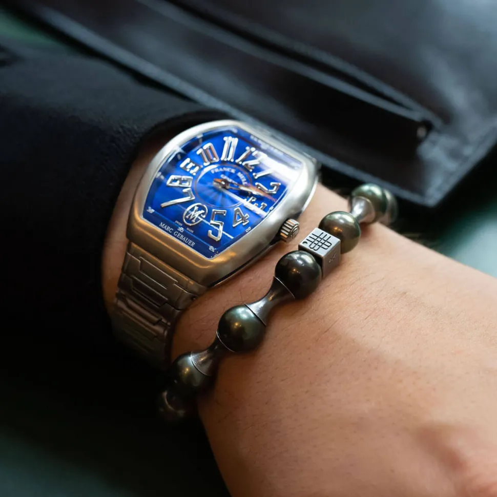 Gebauer & Gebauer Bracelet PINCTADA - the seductive STATEMAN PIECE 925 sterling silver with Tahiti pearls