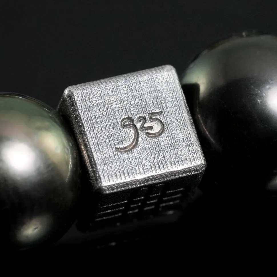 Gebauer & Gebauer Bracelet PINCTADA - the seductive STATEMAN PIECE 925 sterling silver with Tahiti pearls
