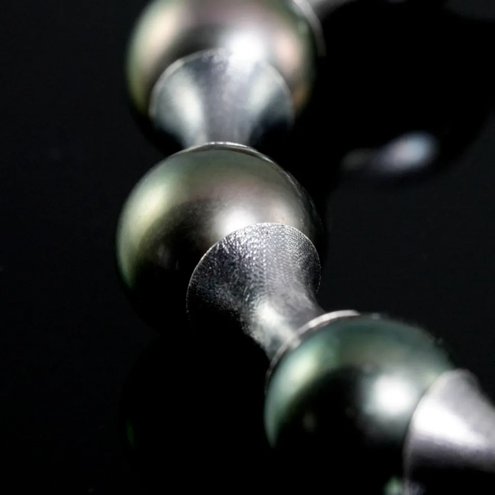 Gebauer & Gebauer Bracelet PINCTADA - the seductive STATEMAN PIECE 925 sterling silver with Tahiti pearls