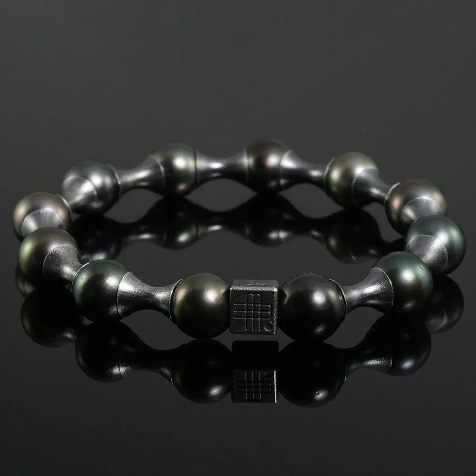 Gebauer & Gebauer Bracelet PINCTADA - the seductive STATEMAN PIECE 925 sterling silver with Tahiti pearls