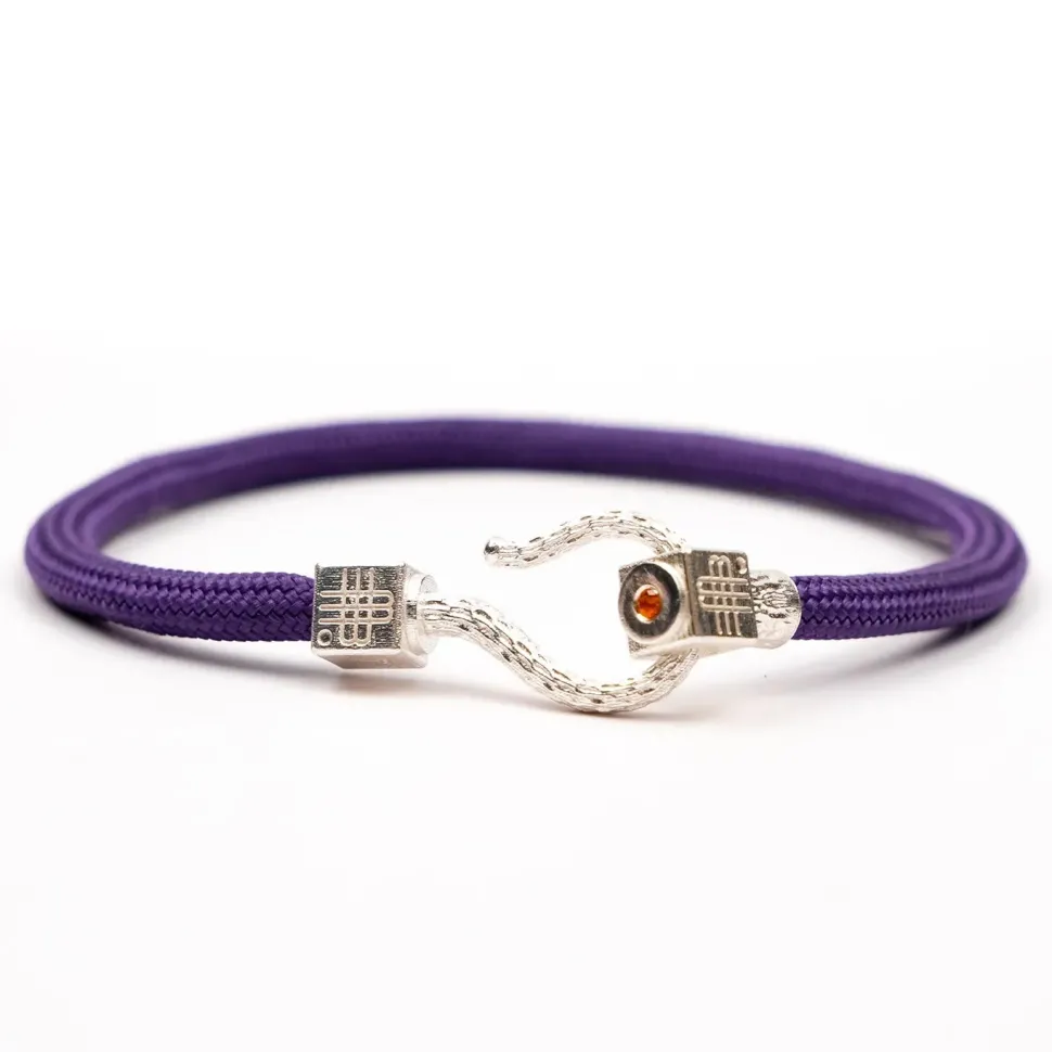 Gebauer & Gebauer Bracelet PURPLE SEA - 925 sterling silver with an orange topaz