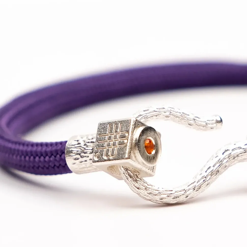 Gebauer & Gebauer Bracelet PURPLE SEA - 925 sterling silver with an orange topaz
