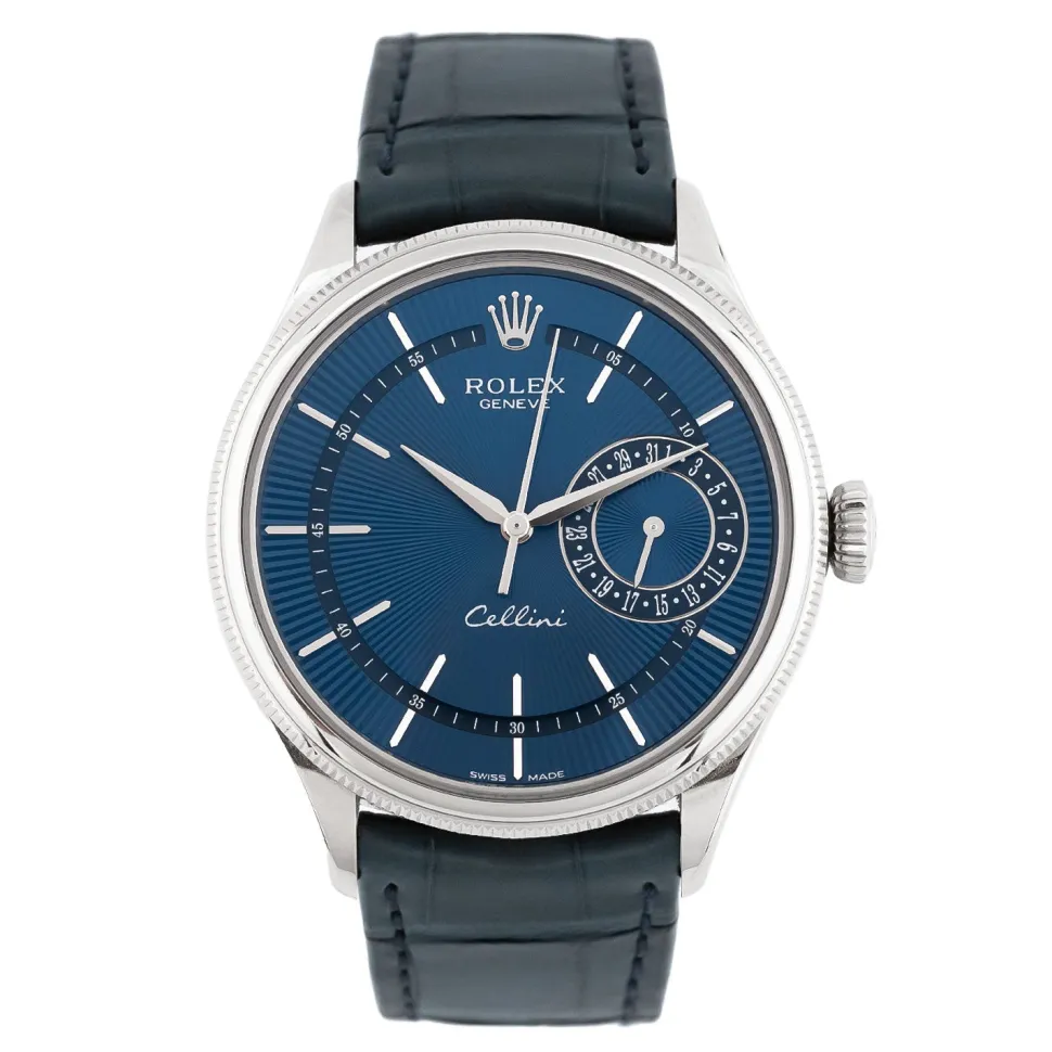 Rolex Cellini Date 39mm Blue Dial - 50519