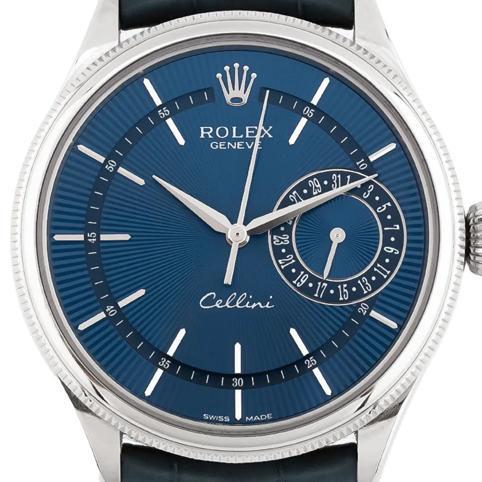 Rolex Cellini Date 39mm Blue Dial - 50519