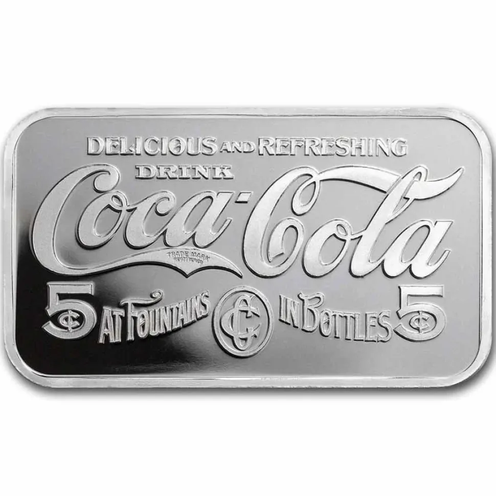 Diverse Coca-Cola® Vintage 1 oz Silver Struck Bar