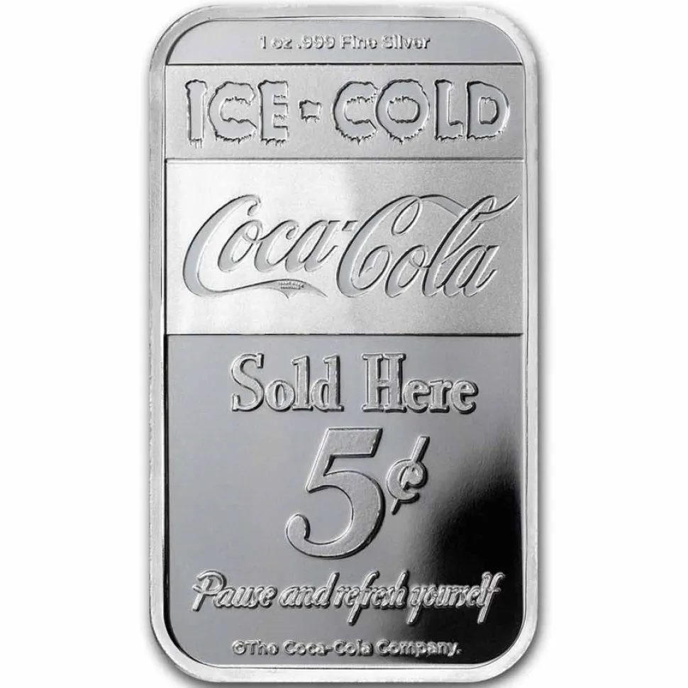Diverse Coca-Cola® Vintage 1 oz Silver Struck Bar