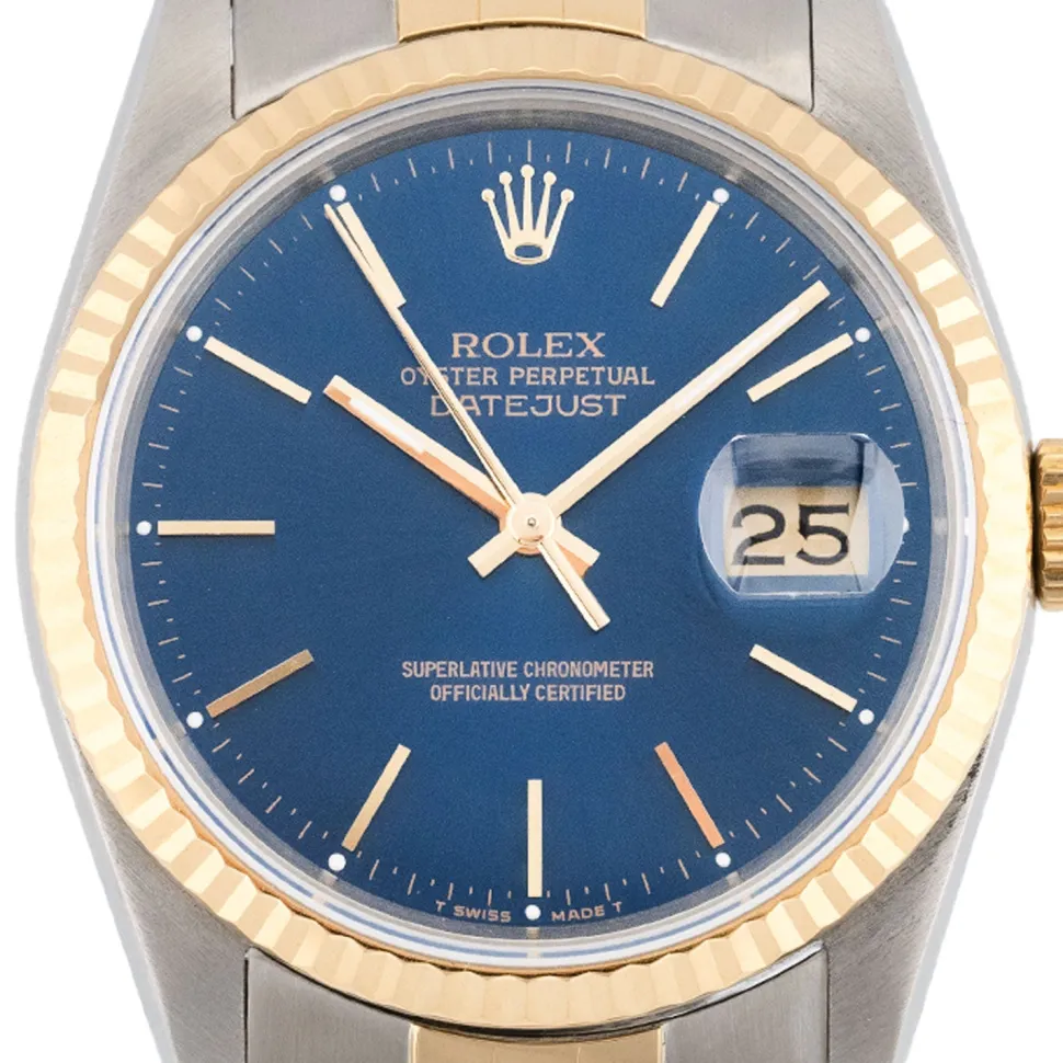 Rolex Datejust 36mm Blue Dial 1989 - 16233