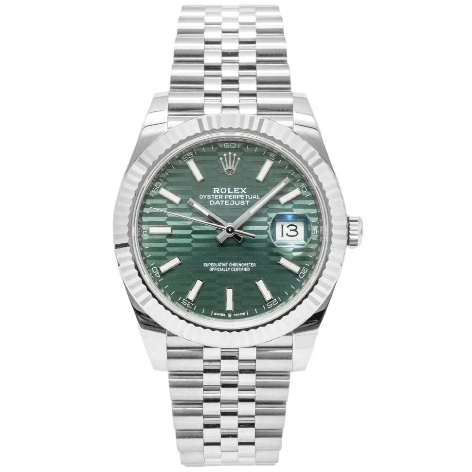 Rolex Datejust 41mm Green Motif Dial 2024 Jubilee - 126334