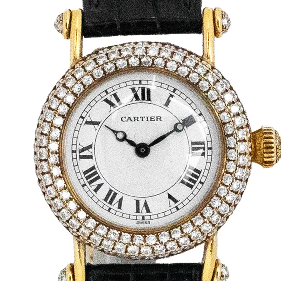 Cartier Diabolo Yellow Gold Factory Diamond Setting 1990