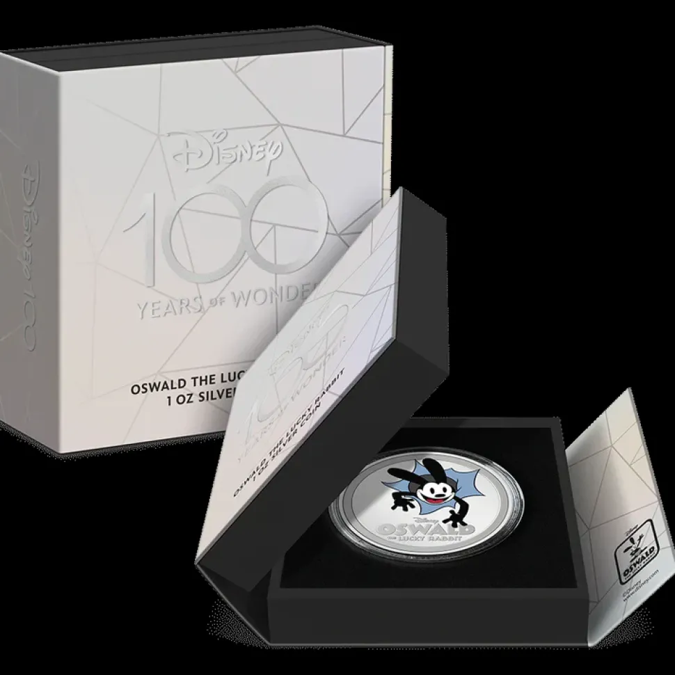 New Zealand Mint Disney 100 Years of Wonder – Oswald the Lucky Rabbit 1oz Silver Coin