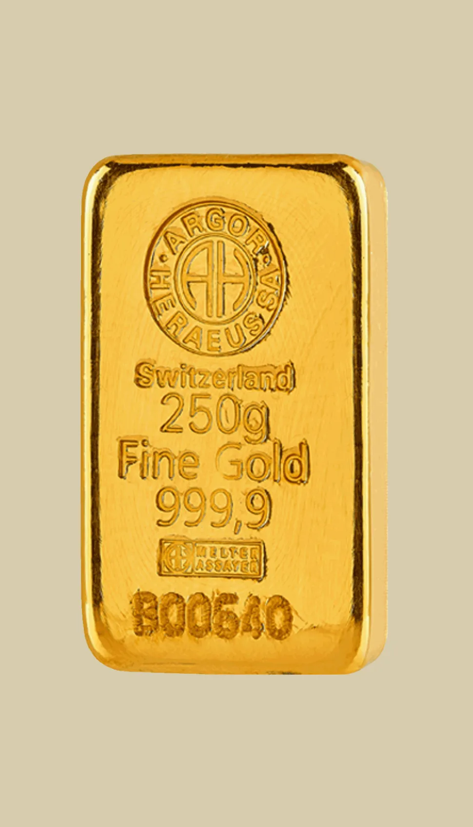 Argor Heraeus 250 g Heraeus Gold Bar