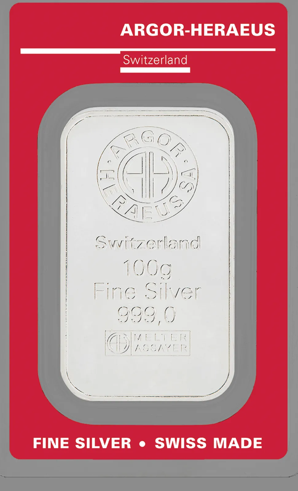 Argor Heraeus 100g silver bars