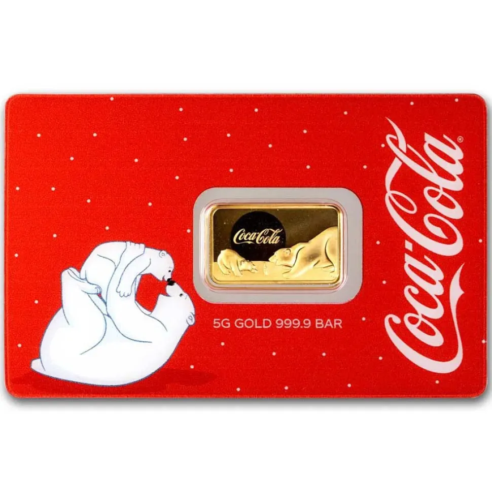 Pamp 5 gr. Gold Bar - Coca-Cola® Polar Bear