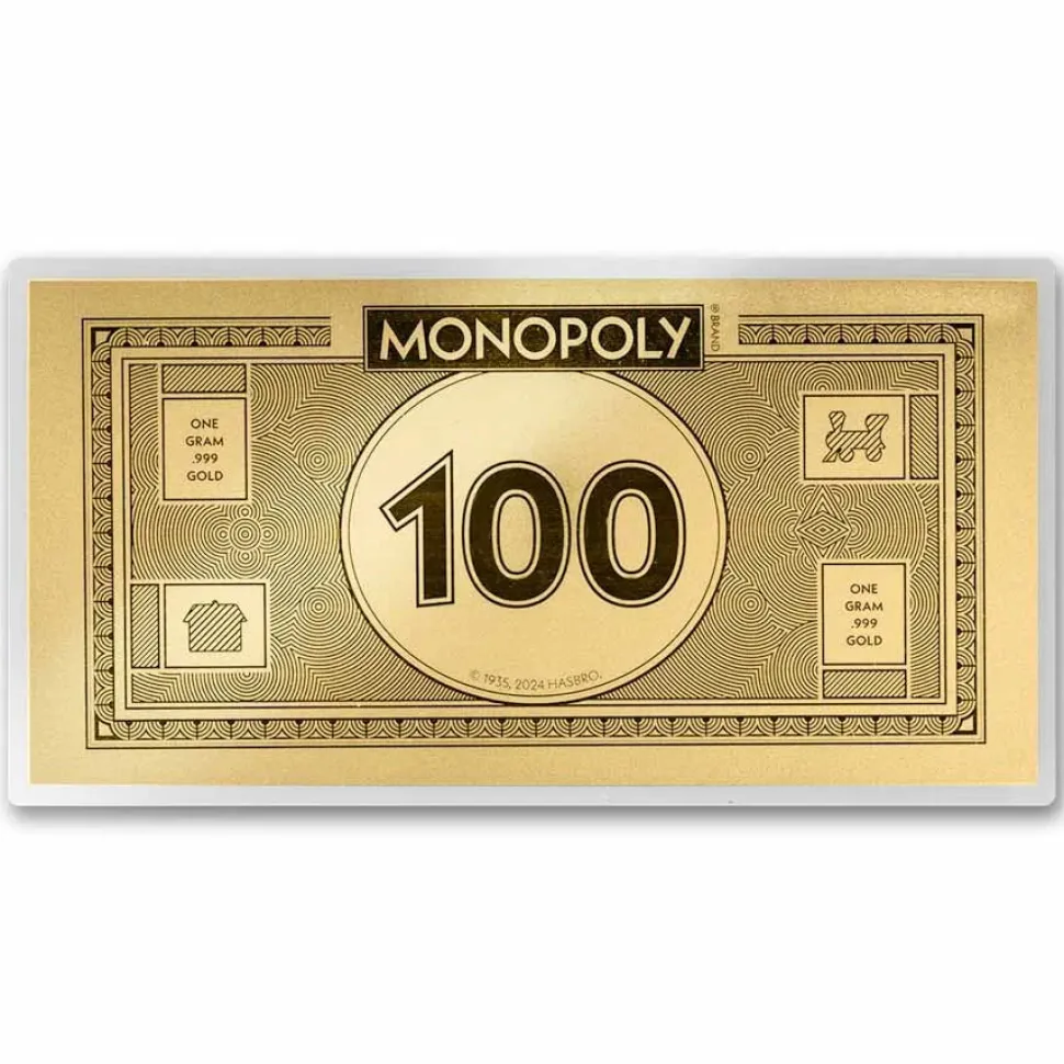 Diverse 1 gr. Monopoly Foil Gold Note 2024 Samoa