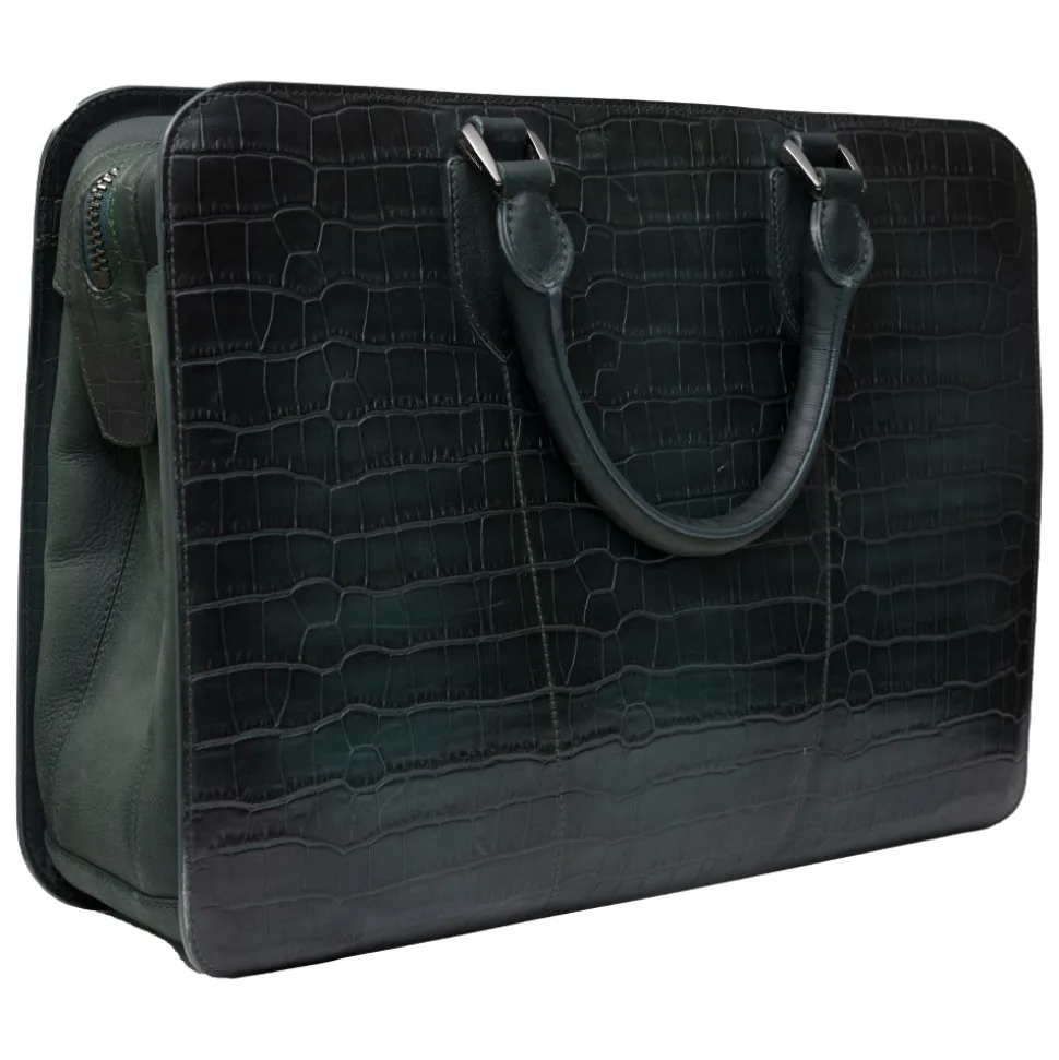 Santoni Green Briefcase -