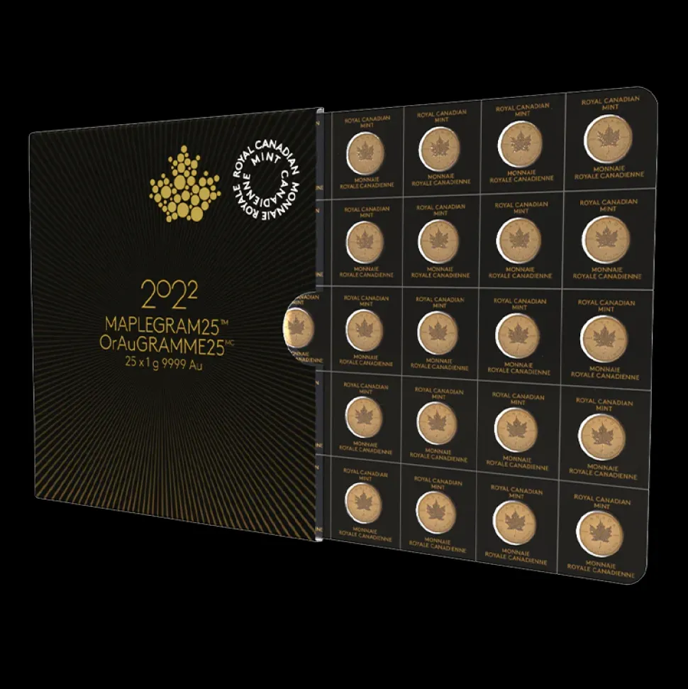 Royal Canadian Mint Maplegram - 25 x 1 g Maple Leaf 2022