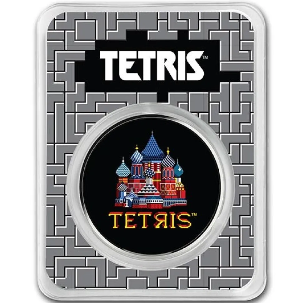 Diverse 2021 Niue 1 oz Silver $2 Tetris™ Cathedral in TEP (Colorized)