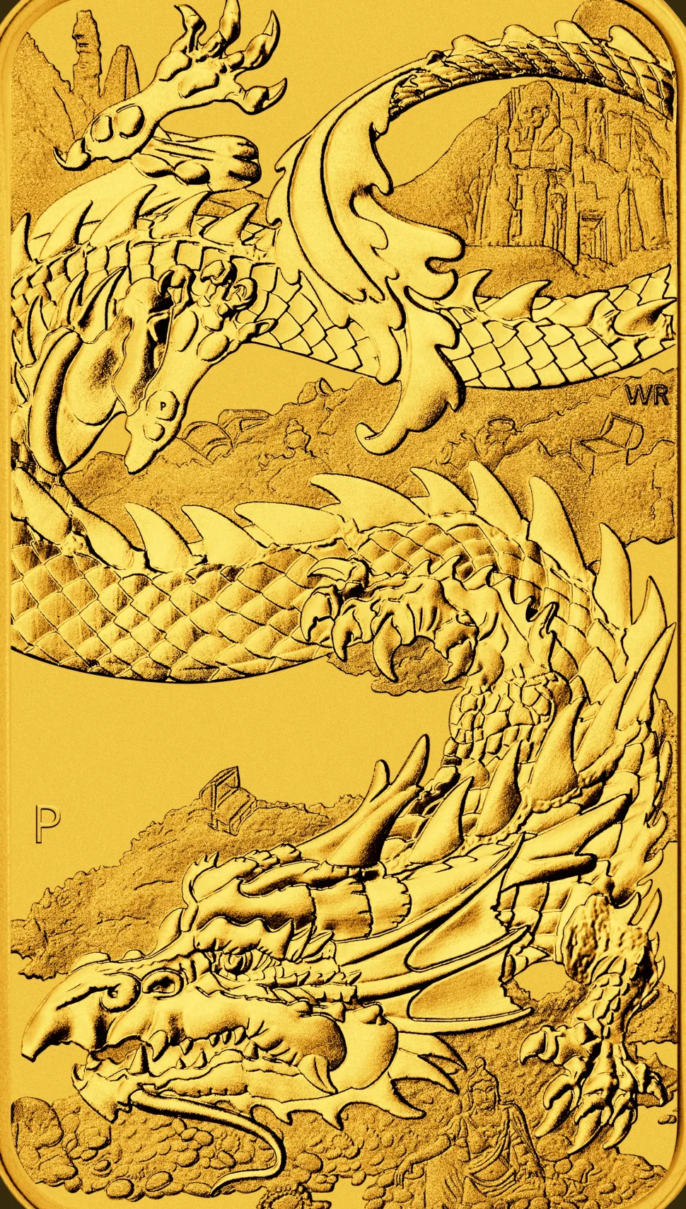 Perth Mint 1 ounce gold bar dragon 2023 (circulation: 8,888)