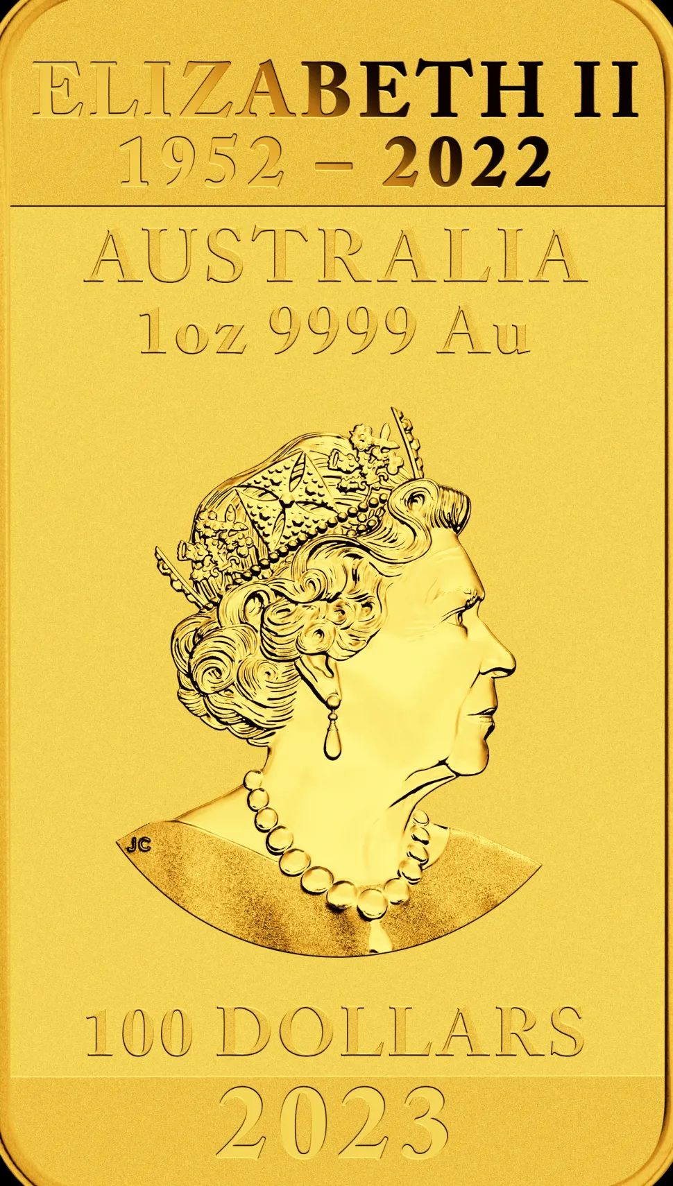 Perth Mint 1 ounce gold bar dragon 2023 (circulation: 8,888)
