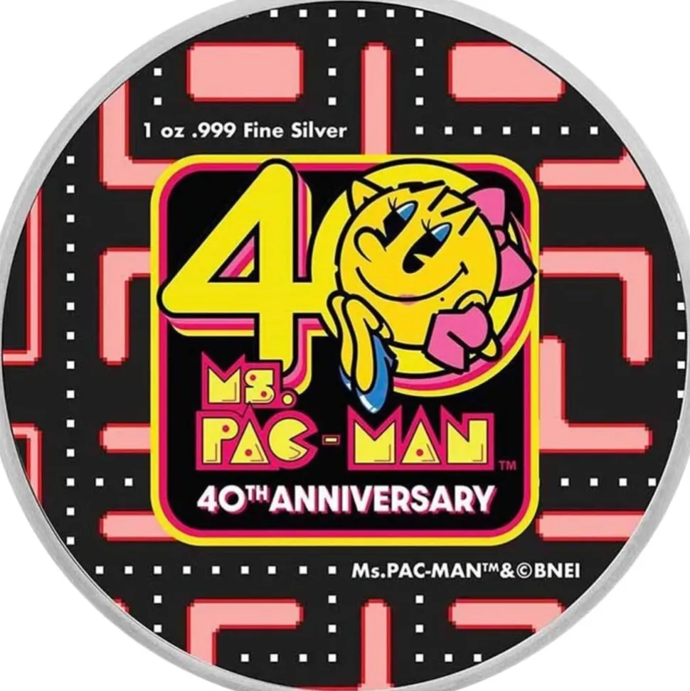 Diverse 1 ounce silver 40 years of Ms. Pacman 2021 (edition: 2,000 | colored)