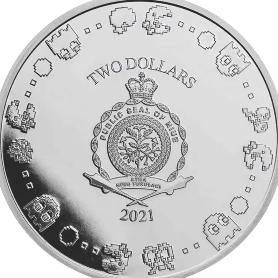 Diverse 1 ounce silver 40 years of Ms. Pacman 2021 (edition: 2,000 | colored)