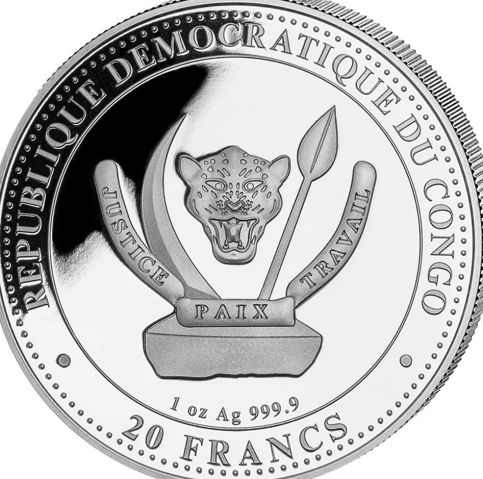 LEV 1 ounce silver Prehistoric Life Dunkleosteus 2023 (mintage: 10,000)