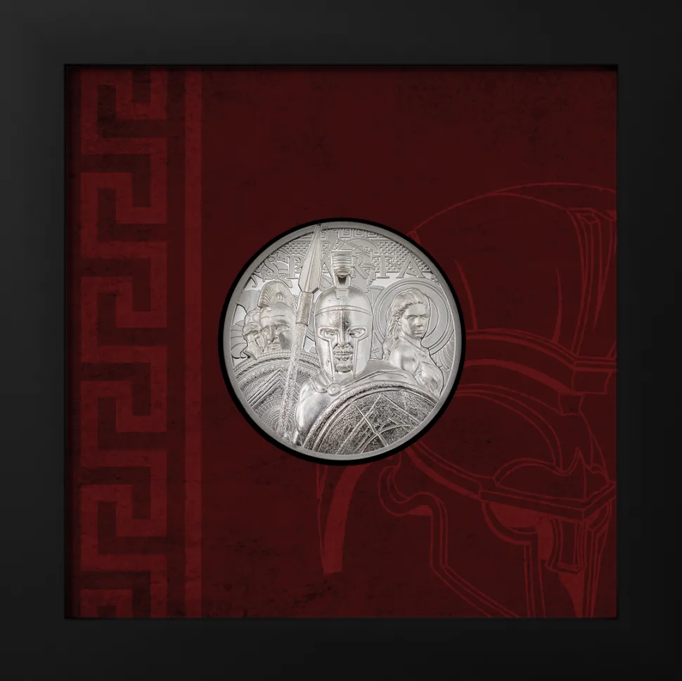 B.H. Mayer 1 ounce Silver Sparta 2023 Proof HR (Mintage: 1,500 | High Relief | Proof)