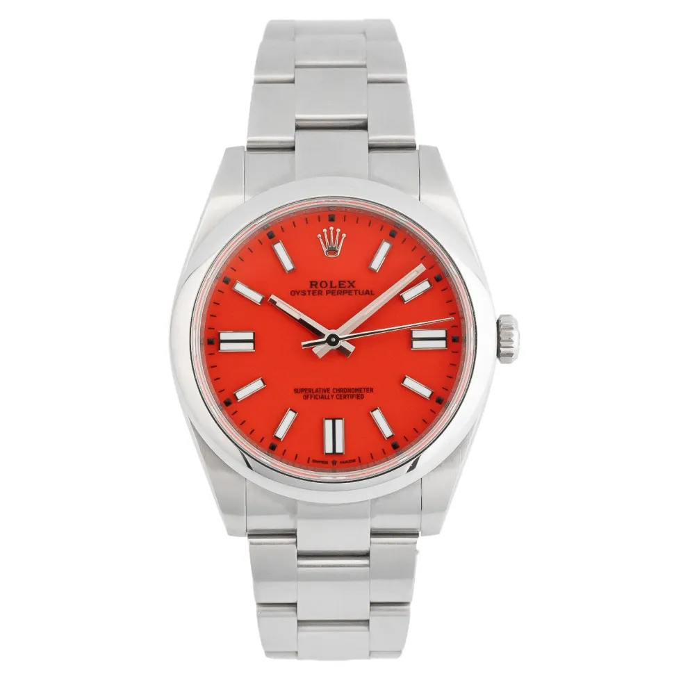 Rolex Oyster Perpetual 41mm Red Dial 2020 | 124300