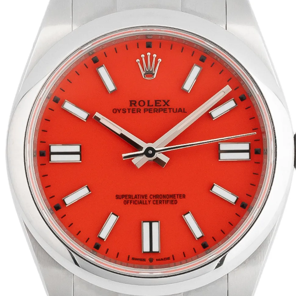 Rolex Oyster Perpetual 41mm Red Dial 2020 | 124300