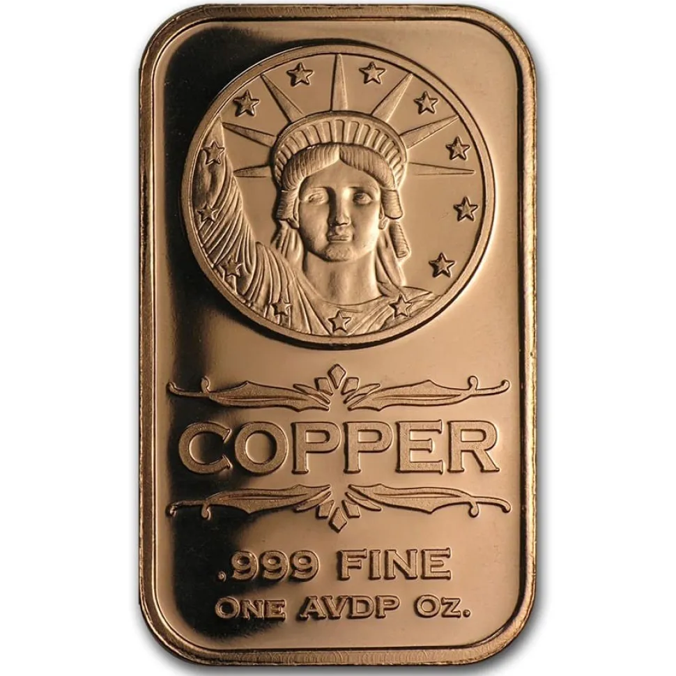 Diverse 1oz Copper Bar - Liberty Head