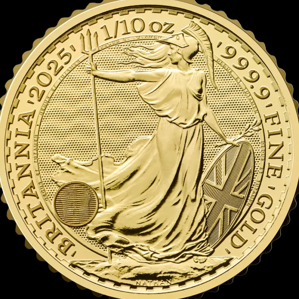 Royal Mint: The British Royal Mint 1/10oz Gold Britannia 2025 (Charles III.)