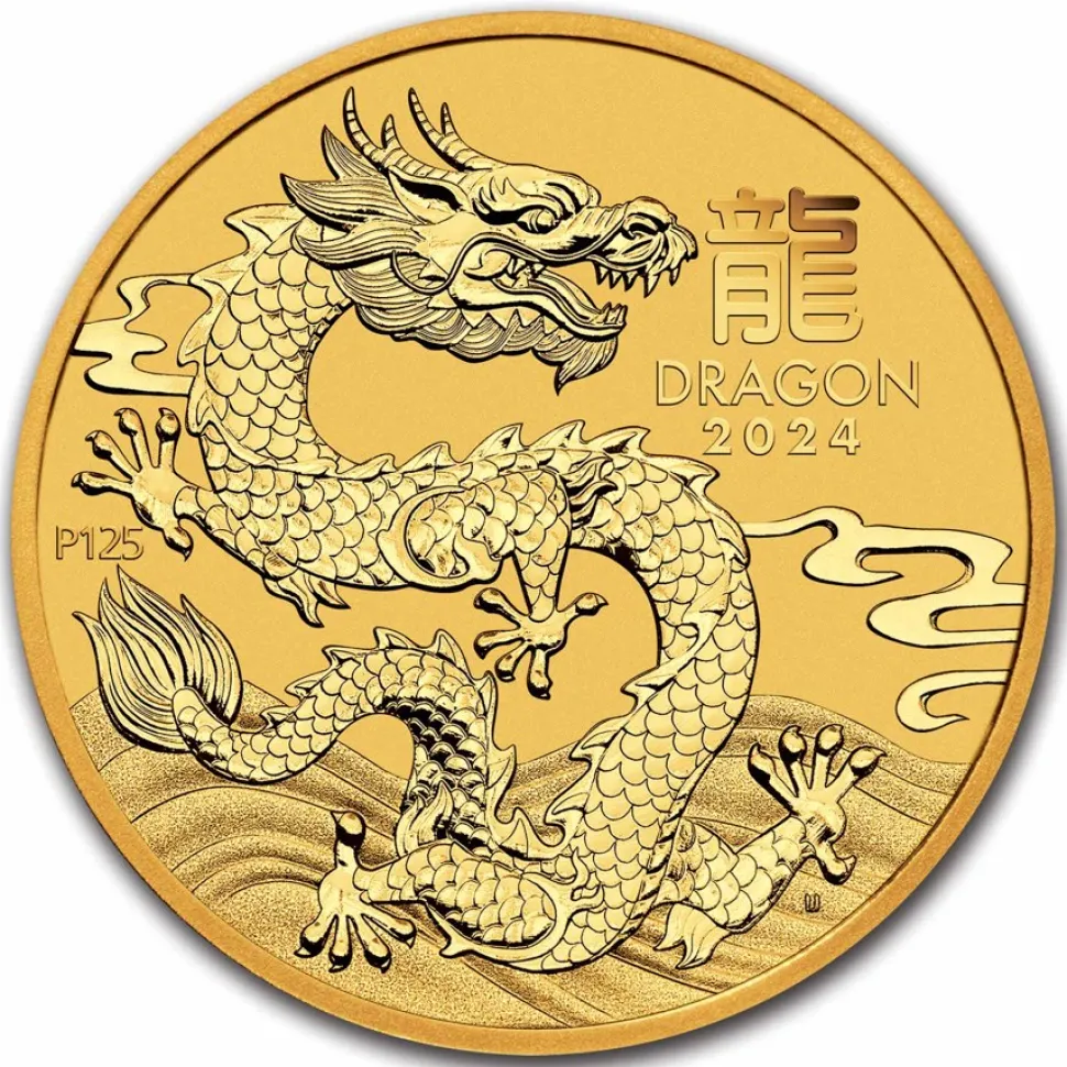 Perth Mint 1 oz Gold Lunar Dragon 2024