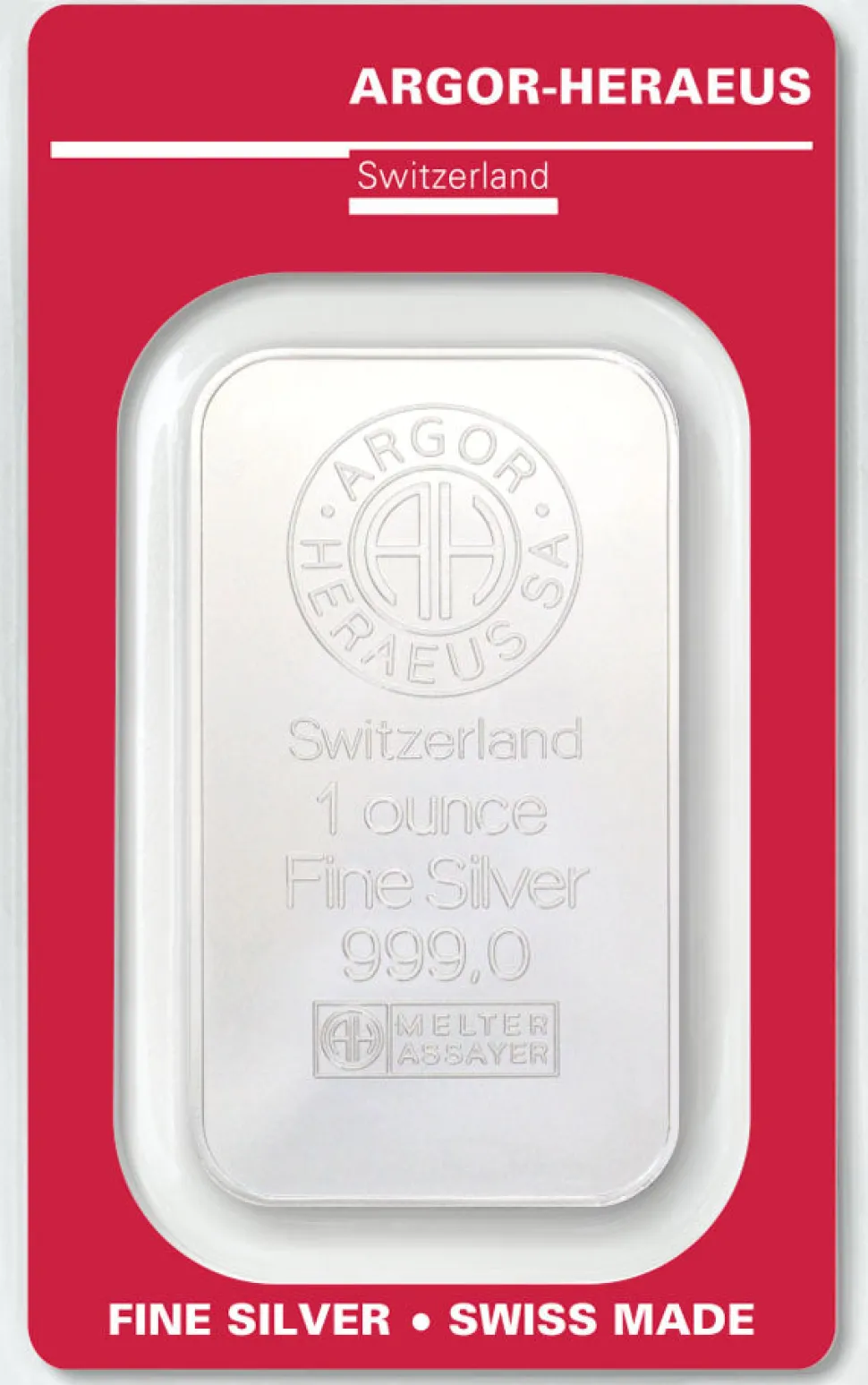 Argor Heraeus 1 oz silver bar