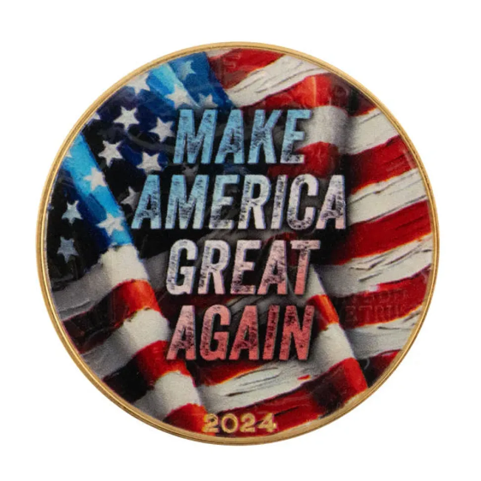 US Mint 1 oz Silver Donald Trump Make America Great Again 2024 (edition: 100 / partially gold-plated)