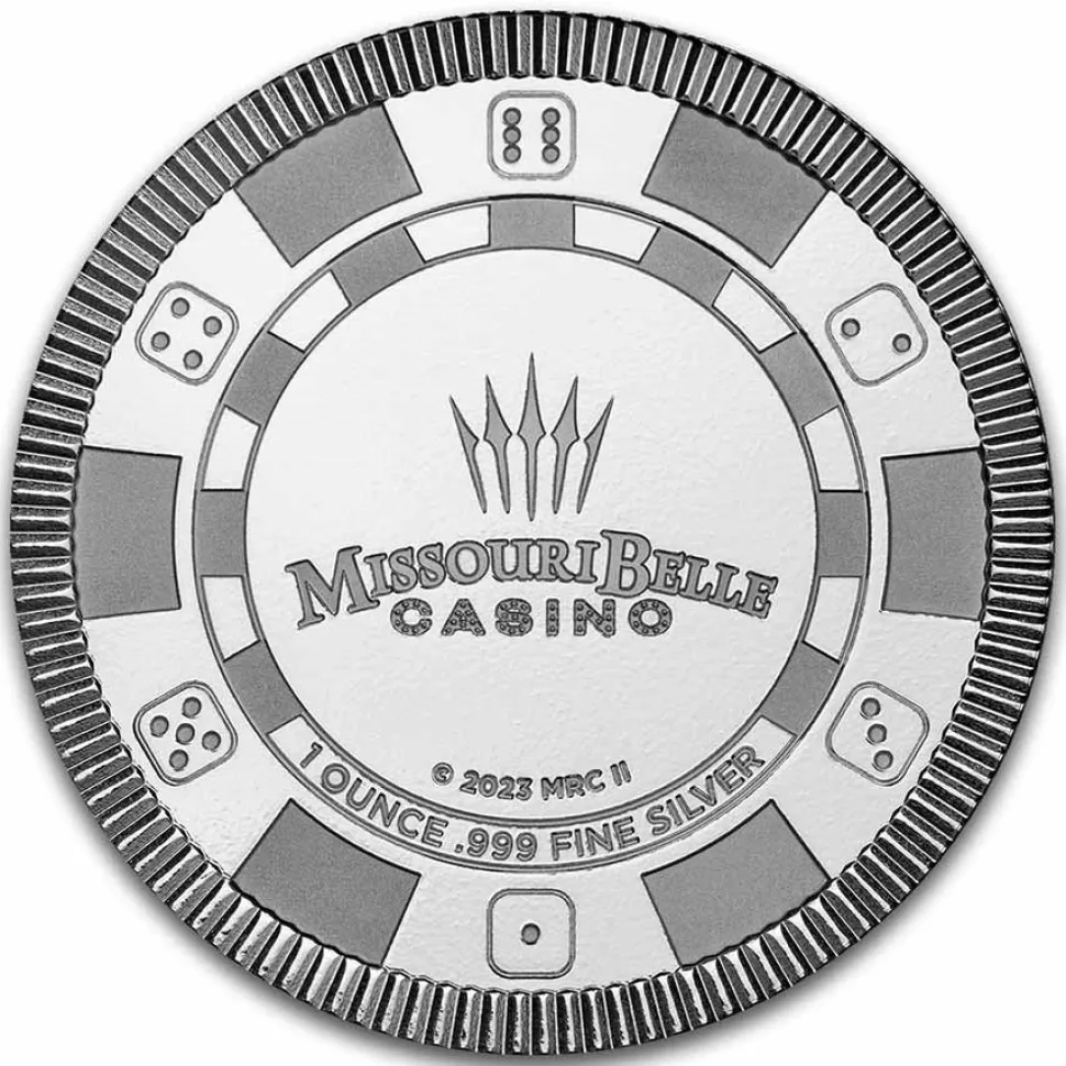 Diverse 1 oz Stackable Silver Round - Ozark Casino Chip