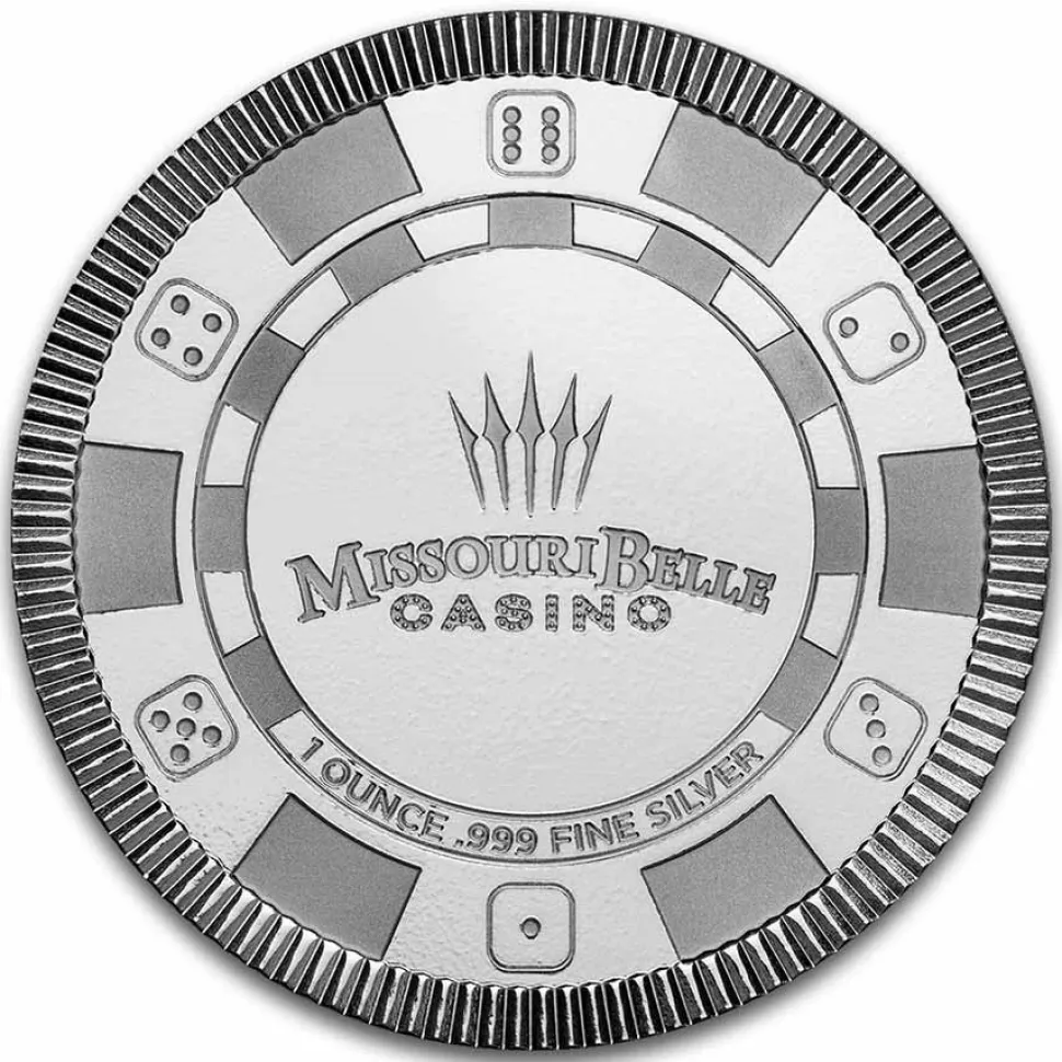 Diverse 1 oz Stackable Silver Round - Ozark Casino Chip