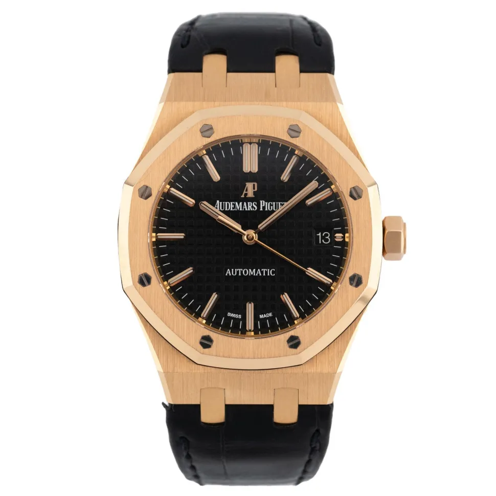 Audemars Piguet Royal Oak Selfwinding Rose Gold Black Dial 2015 - 15450OR.OO.D002CR.01