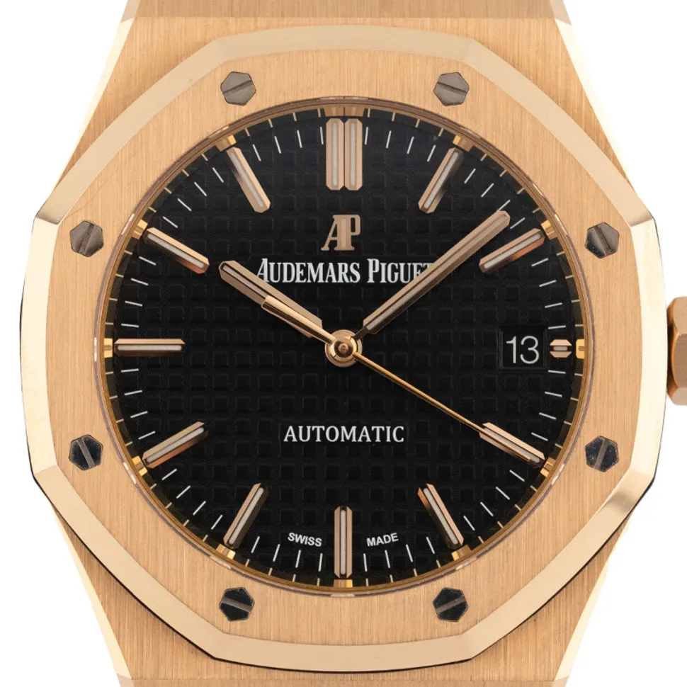 Audemars Piguet Royal Oak Selfwinding Rose Gold Black Dial 2015 - 15450OR.OO.D002CR.01