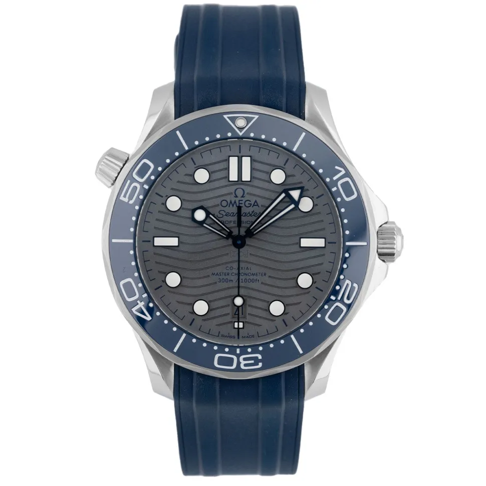 Omega Seamaster Diver 300M Blue Bezel Gray Dial 2022- 210.32.42.20.06.001