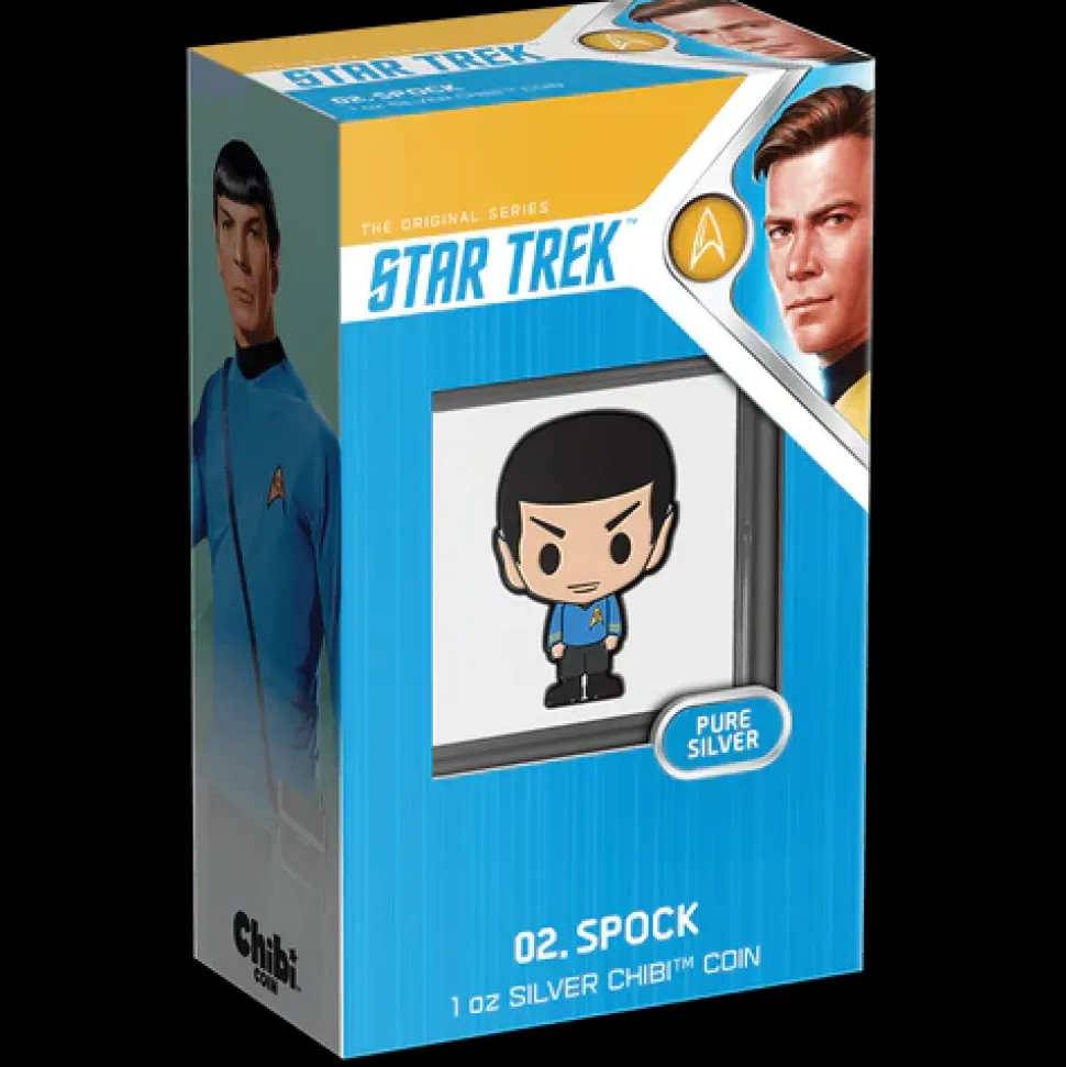 New Zealand Mint Star Trek - Spock 1oz Silver Chibi® Coin